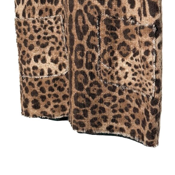 Dolce & Gabbana Leopard Print Cotton Tweed Sleeveless Mini Dress - Picture 3 of 7